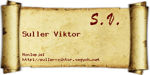 Suller Viktor névjegykártya